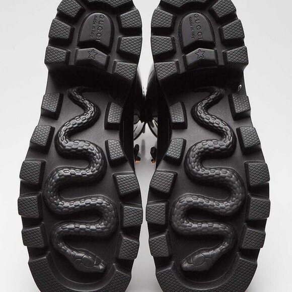 Gucci Black Rubber HorseBit Rain Boots Size 4.5/35 - Picture 3 of 5